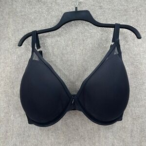 ThirdLove 24/7 Classic Uplift Plunge Bra Womens 34H Black Mesh Microfiber 139833